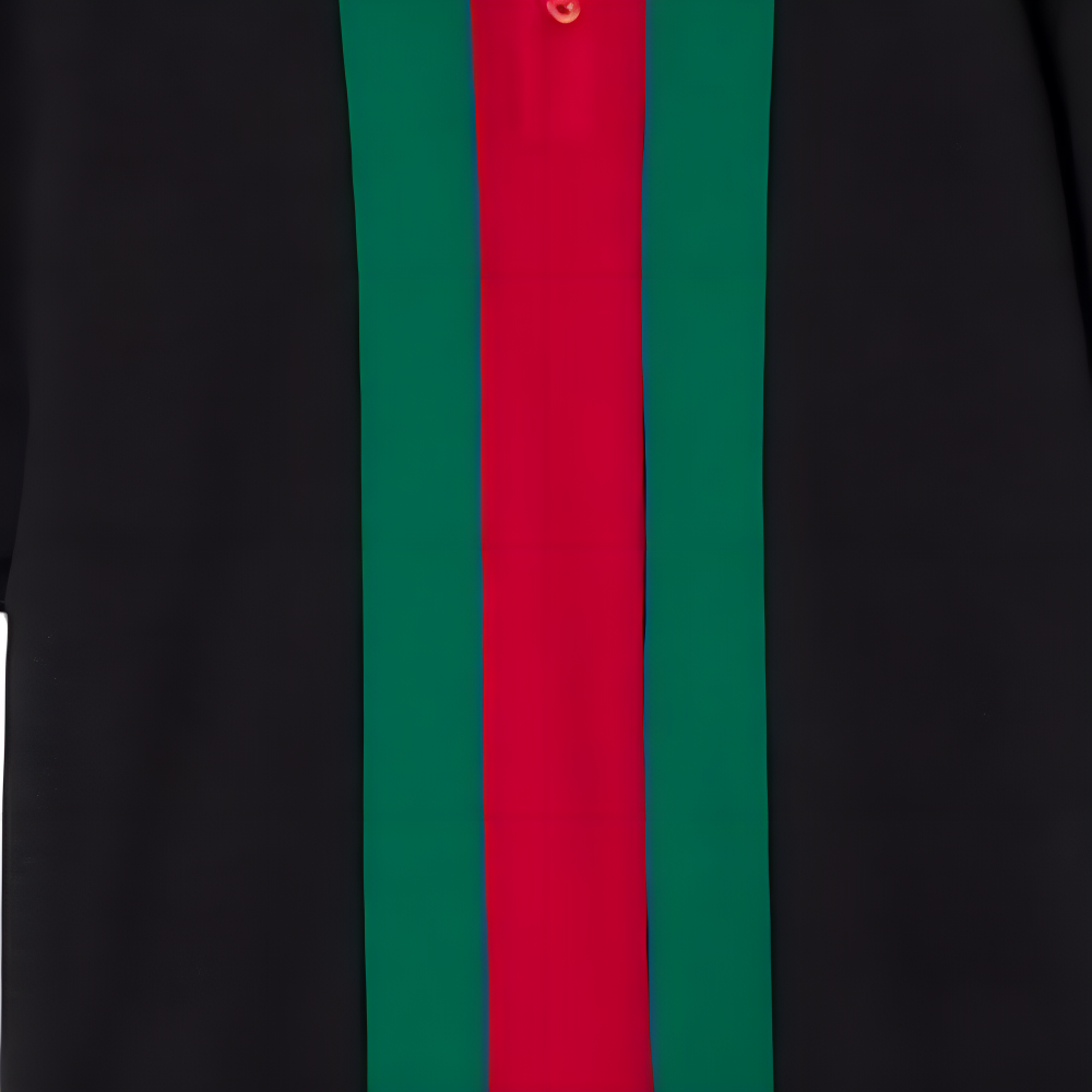 Sizing GUCCI FW24 黑色条纹罗纹饰短袖POLO衫 795180-XJGRQ-1043
