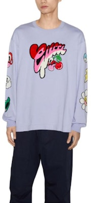GUCCI FW24 Baju Lengan Panjang Logo Kartun Sulaman Ungu Muda 778520-XKDX4-5319 Shop GUCCI FW24 Baju Lengan Panjang Logo Kartun Sulaman Ungu Muda 778520-XKDX4-5319