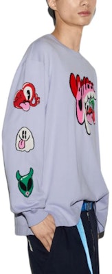 GUCCI FW24 Baju Lengan Panjang Logo Kartun Sulaman Ungu Muda 778520-XKDX4-5319 Sizing GUCCI FW24 Baju Lengan Panjang Logo Kartun Sulaman Ungu Muda 778520-XKDX4-5319