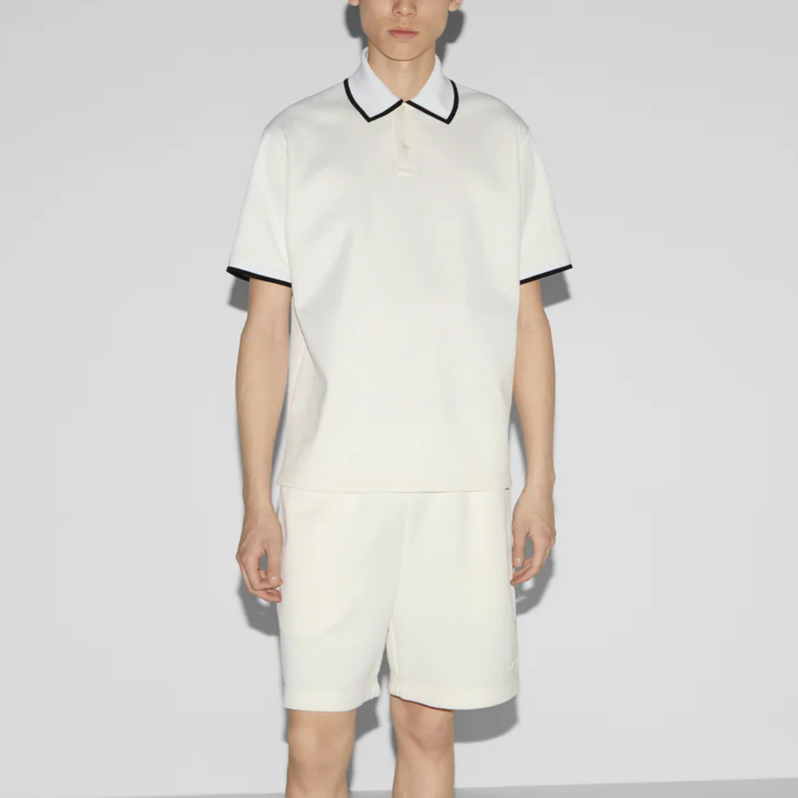GUCCI FW24  White Polo Shirt with Contrast Trim and Logo Embroidery. 794335-XJGTV-9692 圖 3