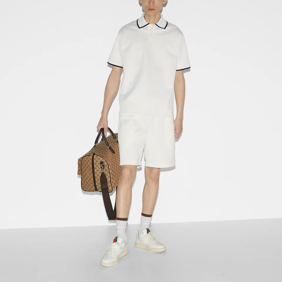 GUCCI FW24  White Polo Shirt with Contrast Trim and Logo Embroidery. 794335-XJGTV-9692 圖 5