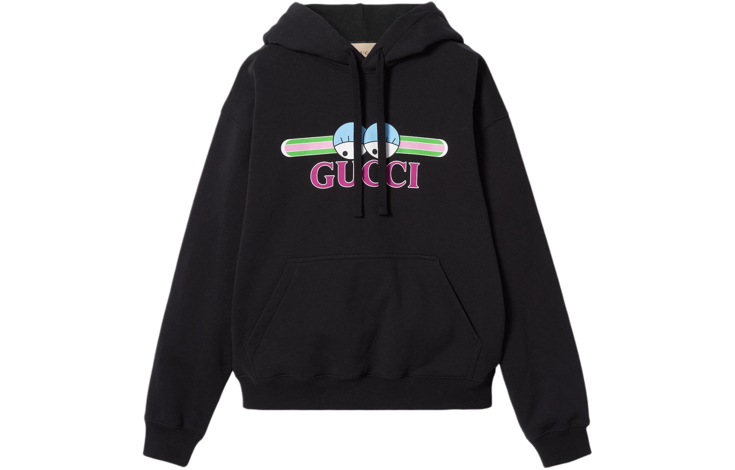 Gucci FW24 Black Hoodie with Logo Pattern 782788-XJGI4-1152