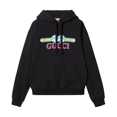 Gucci FW24 Black Hoodie with Logo Pattern 782788-XJGI4-1152