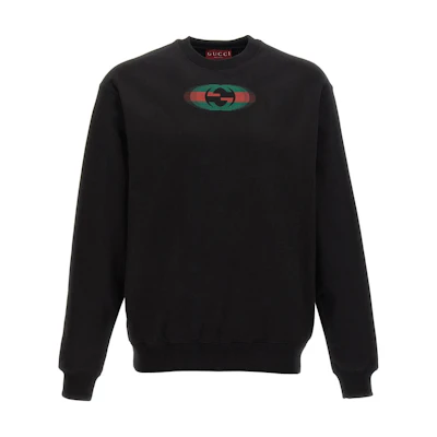 Gucci FW24 Black Oversized Crewneck Sweatshirt 784413-XJGP7-1152