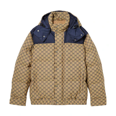 Gucci FW24 Brown Logo Detachable Hood Down Jacket 783100-Z8BRQ-9120