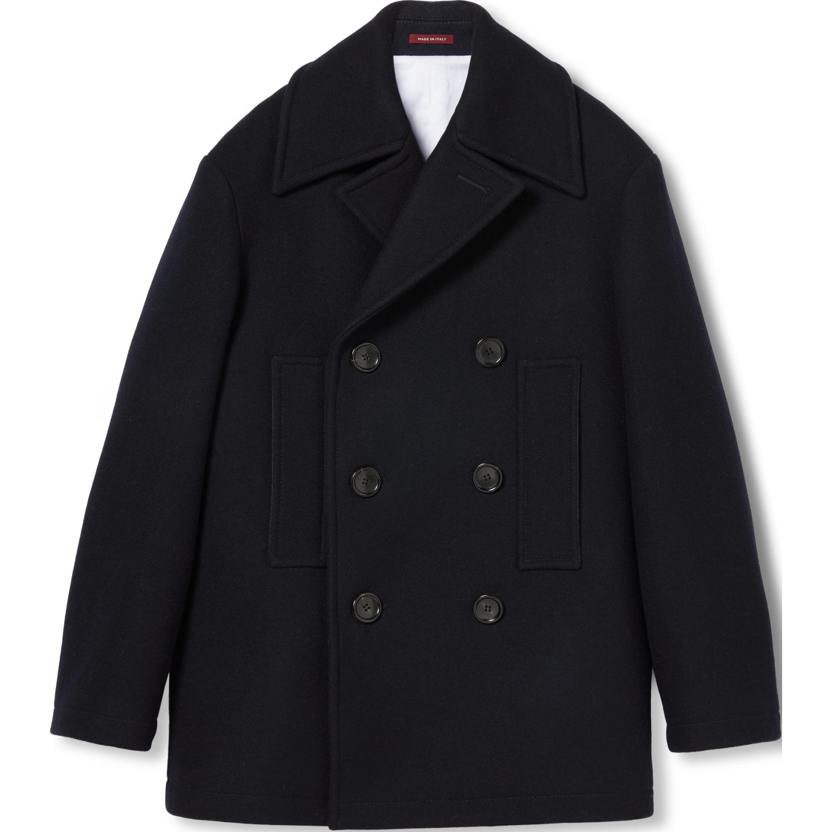 Gucci FW24 Dark Blue Double-Breasted Split-Back Long Sleeve Coat 793666-ZAPFU-4440