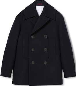グッチ FW24 ダークブルー ダブルブレスト スプリットバック ロングスリーブコート 793666-ZAPFU-4440 Buy グッチ FW24 ダークブルー ダブルブレスト スプリットバック ロングスリーブコート 793666-ZAPFU-4440