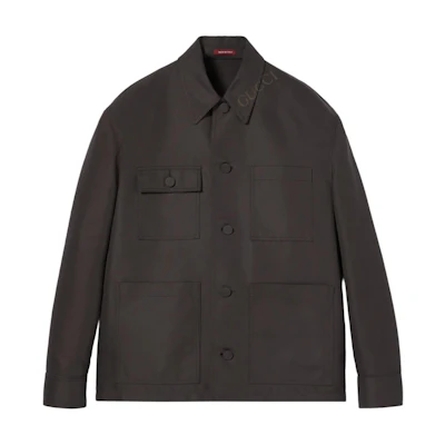 Gucci FW24 Dark Brown Logo Print Casual Long-Sleeve Jacket 793549-Z8BU3-2206