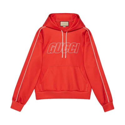 GUCCI FW24 Embossed Letter Hoodie Orange. 768498-XJF38-6284