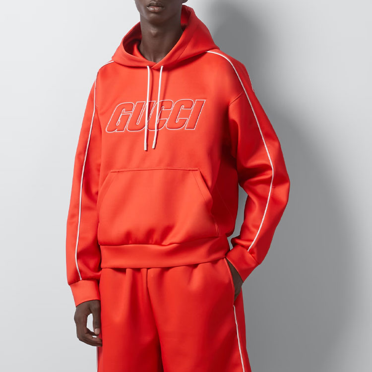 GUCCI FW24 Embossed Letter Hoodie  Orange. 768498-XJF38-6284 圖 3