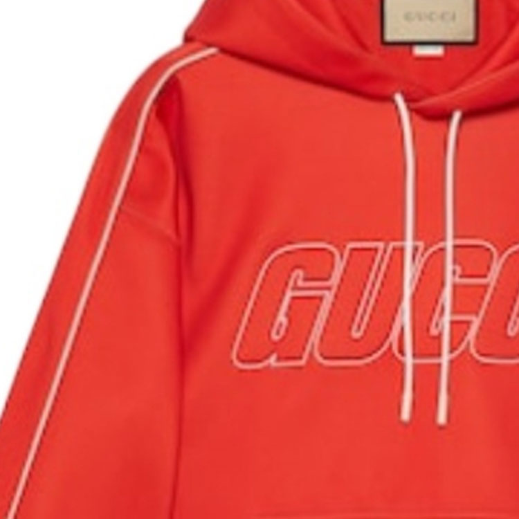 GUCCI FW24 Embossed Letter Hoodie  Orange. 768498-XJF38-6284 圖 6
