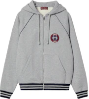 Gucci FW24 Embroidered Logo Hoodie Grey 798641-XJGRE-1056 Gucci FW24 Embroidered Logo Hoodie Grey 798641-XJGRE-1056