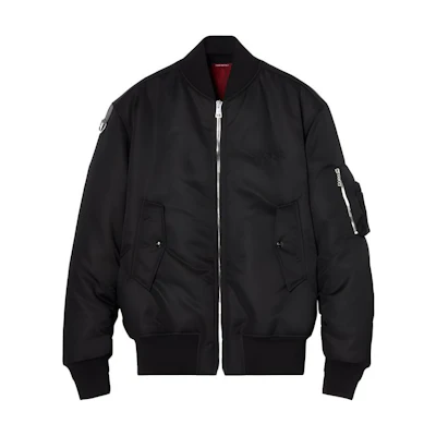 Gucci FW24 Fall Winter Black Baseball Collar Jacket with Logo for Men 793550-Z8BU4-1000