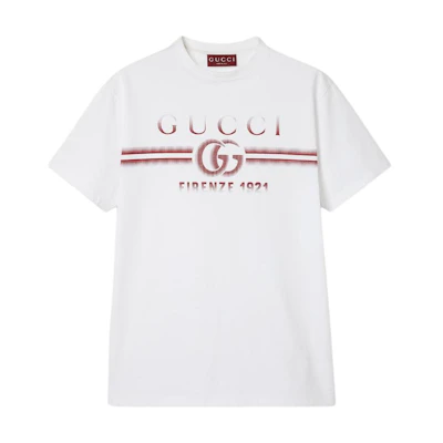 Gucci FW24 Lido Logo Print White T-Shirt 785345-XJGKJ-9541