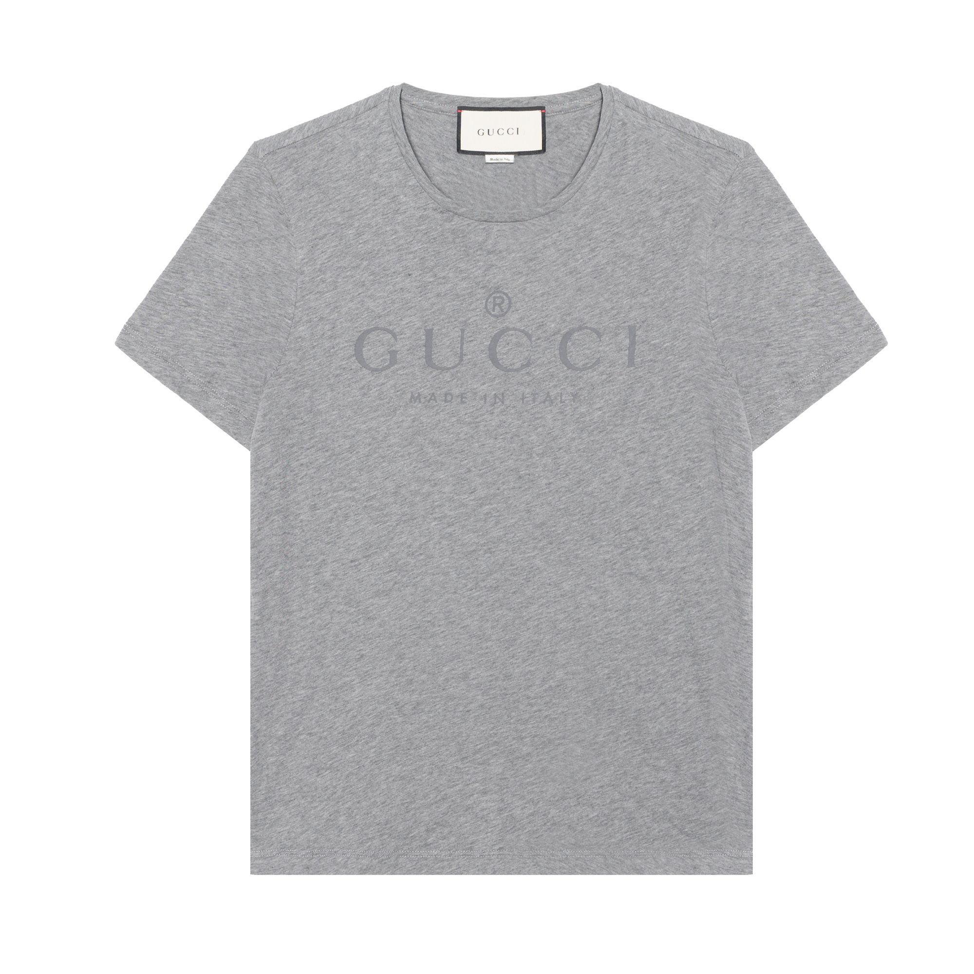 Gucci FW24 Logo Print Crewneck Grey T-Shirt 441685-X3A80-1401