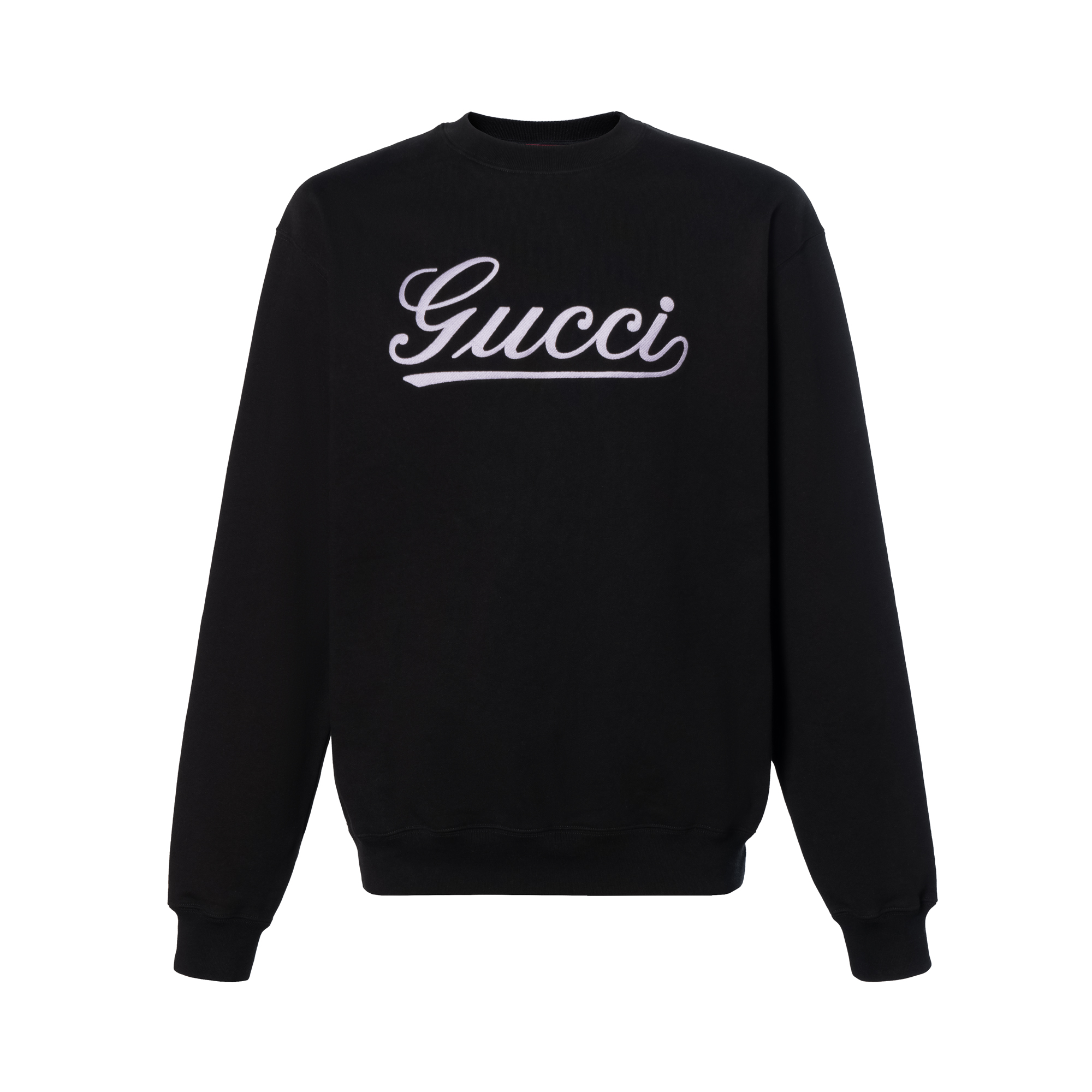 Gucci FW24 Loose Fit Crewneck Long Sleeve T-Shirt Black Men 784413-XJGQK-1043
