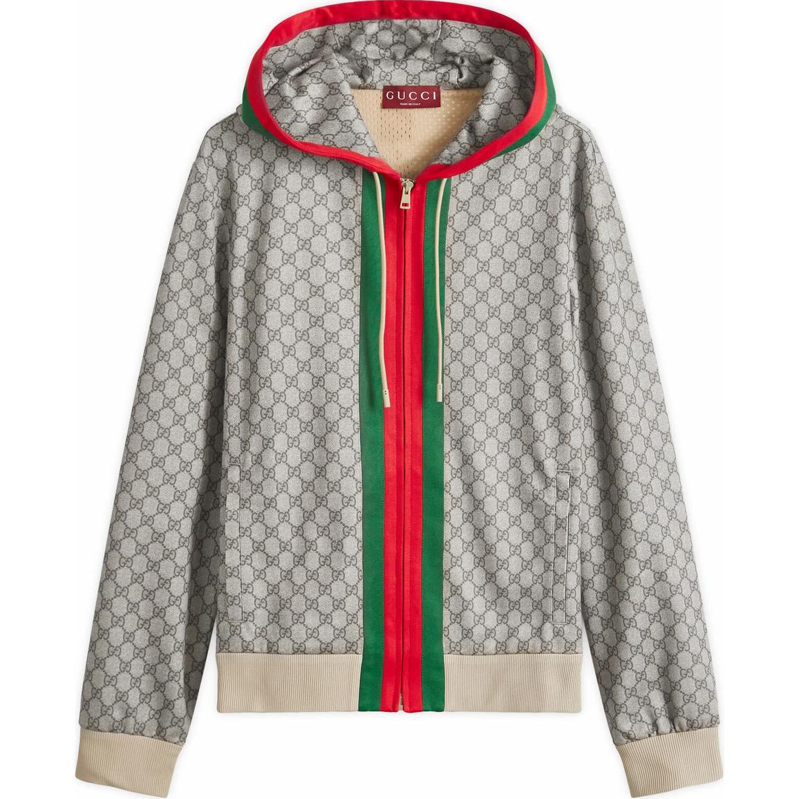 Gucci FW24 Monogram Print Hooded Zip-Up Jacket Multicolor 795071-XJGRV-2270