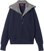 Gucci FW24 Navy Crystal Embroidered Pullover Sweatshirt 794473-XKDZ6-4215 Gucci FW24 Navy Crystal Embroidered Pullover Sweatshirt 794473-XKDZ6-4215