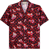 Gucci FW24 Red Cartoon Print Casual Short-Sleeve Shirt 782500-ZAQEB-1072 Gucci FW24 Red Cartoon Print Casual Short-Sleeve Shirt 782500-ZAQEB-1072