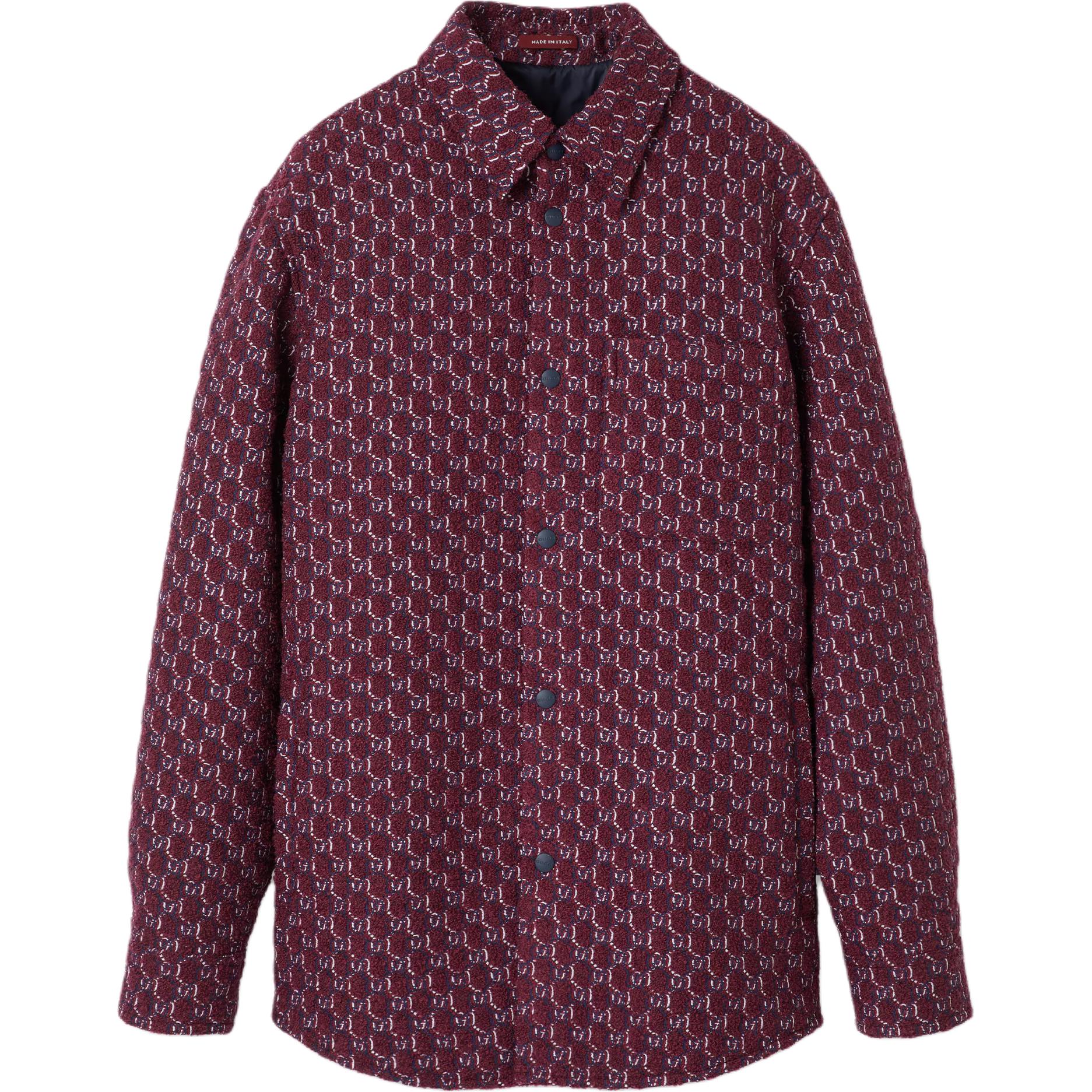 Gucci FW24 Red Logo Print Long Sleeve Shirt 787904-ZAQ5N-6419