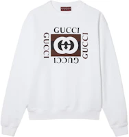 Gucci FW24 White Logo Print Crewneck Sweatshirt Casual Wear 784413-XJGM8-9875 Gucci FW24 White Logo Print Crewneck Sweatshirt Casual Wear 784413-XJGM8-9875