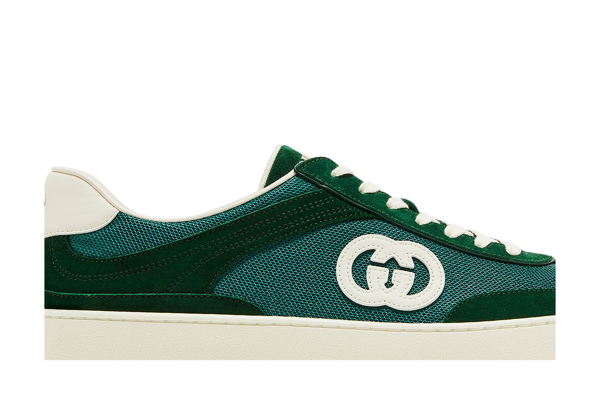 Order GUCCI古馳 絨面革 繫帶平底圓頭 板鞋 男款 綠色