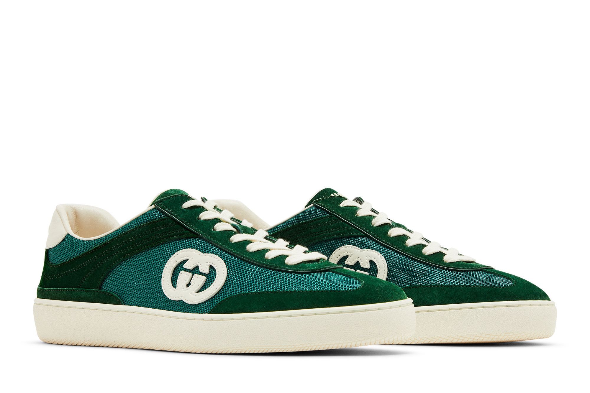 Cheap GUCCI古馳 絨面革 繫帶平底圓頭 板鞋 男款 綠色