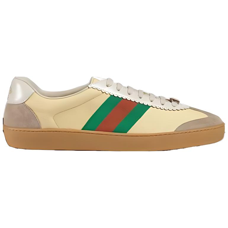 Order GUCCI古馳 G74 網飾 牛皮 時尚板鞋 男款 棕綠