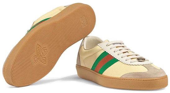 Gucci G74 Web Low 'Oatmeal' Kasut Rendah 624486-0PV20-9560 Details for Gucci G74 Web Low 'Oatmeal' Kasut Rendah 624486-0PV20-9560