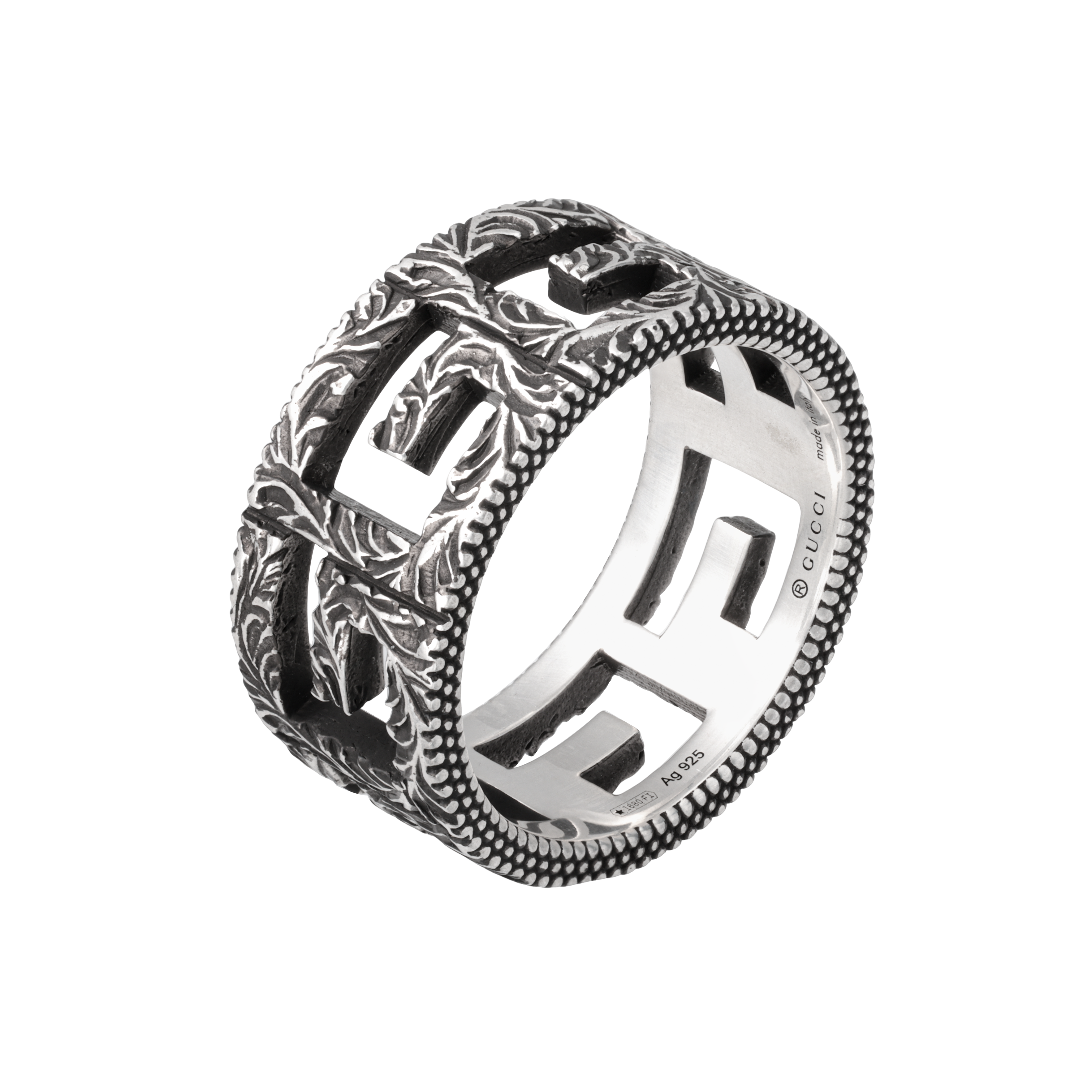 Lookbook Anillo de Plata GUCCI Serie G Cube Cuadrado G 925 - Plata 551918-J8400-0811