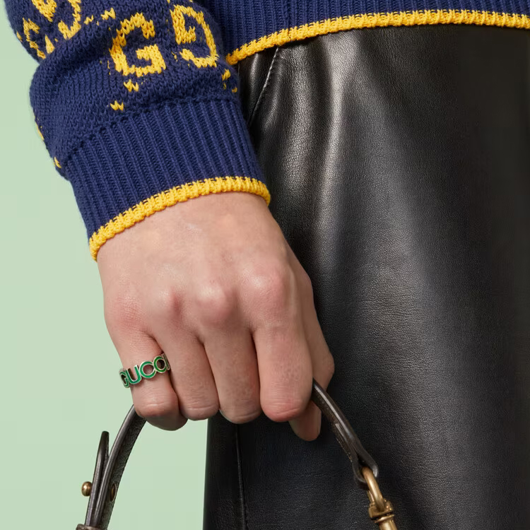 Lookbook GUCCI G Hollow 925純銀戒指 情侶款設計 男女通用款 753640-J8410-8414