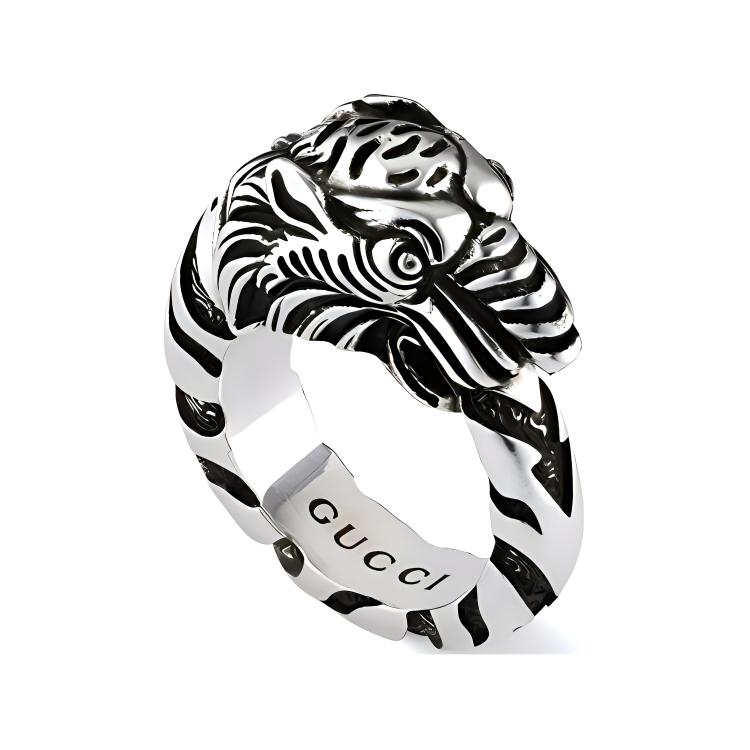 GUCCI Garden Collection 925 Silver Ring for Men 621296-J8400-0701