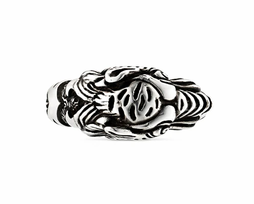 GUCCI Garden Collection 925 Silver Ring for Men 621296-J8400-0701 Shop GUCCI Garden Collection 925 Silver Ring for Men 621296-J8400-0701