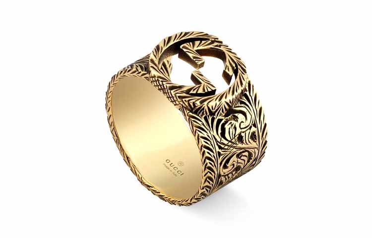 GUCCI Garden Double G 18k Gold Ring Unisex Couple Design. 579797-J8500-0718 圖 3
