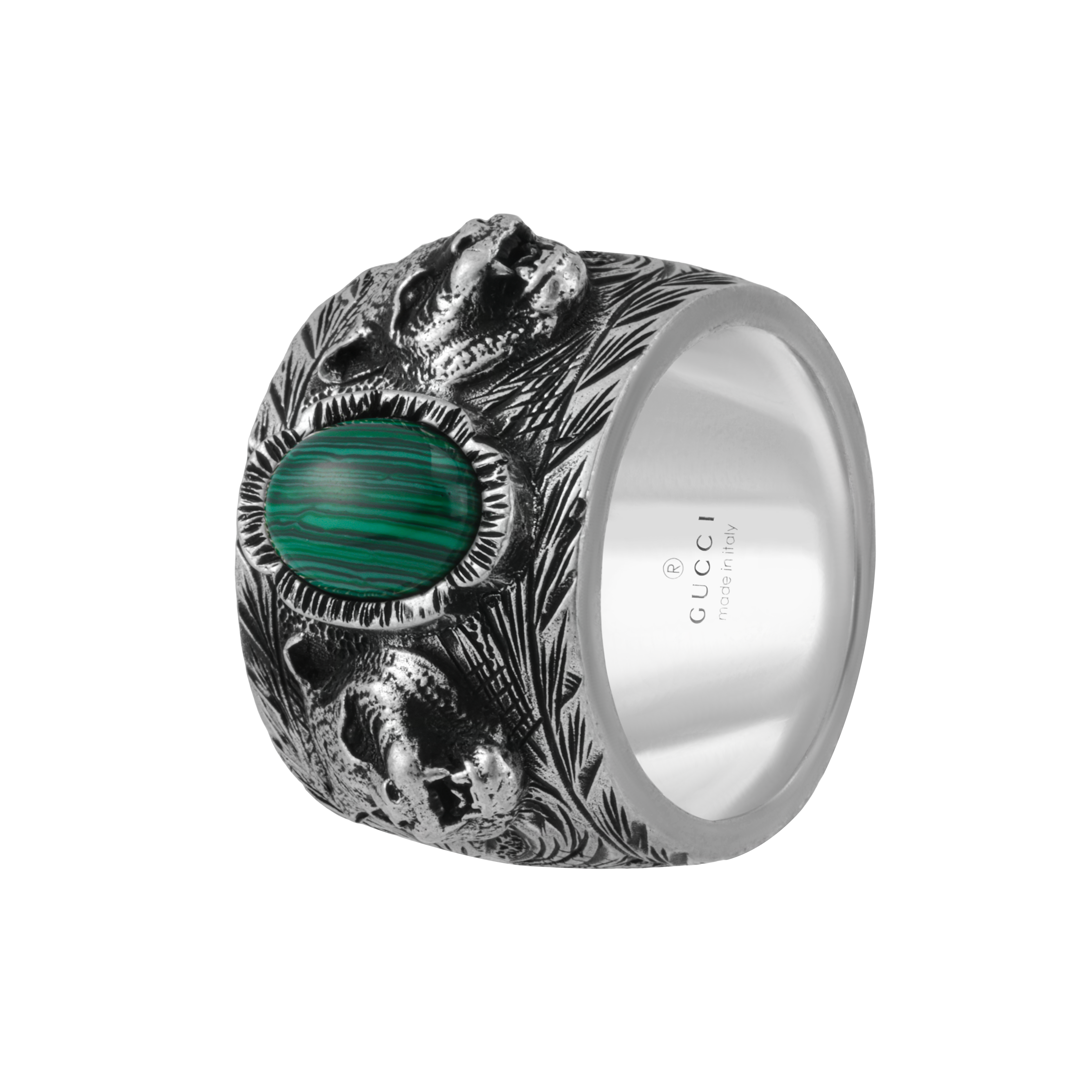 Lookbook 구찌 가든 시리즈 925 실버 반지 타이거 헤드 디자인 461991-08349-4401