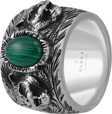 GUCCI Garden Series 925 Silver Ring with Tiger Head 461991-08349-4401 Lookbook GUCCI Garden Series 925 Silver Ring with Tiger Head 461991-08349-4401
