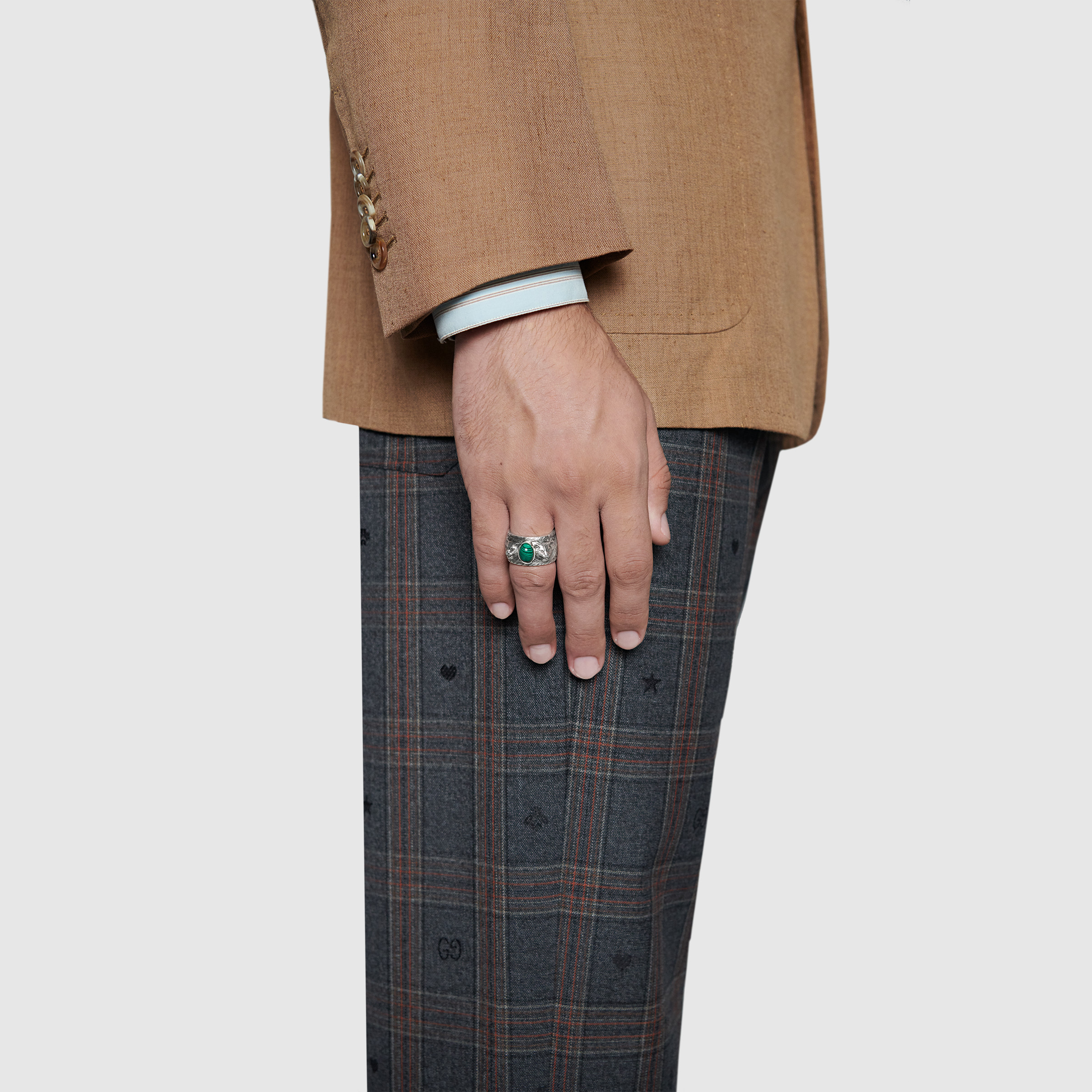 Purchase 구찌 가든 시리즈 925 실버 반지 타이거 헤드 디자인 461991-08349-4401