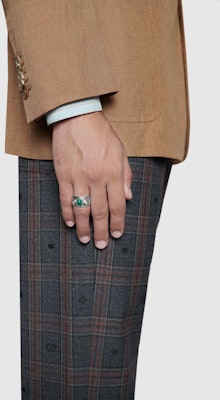 GUCCI Garden Series 925 Silver Ring with Tiger Head 461991-08349-4401 Purchase GUCCI Garden Series 925 Silver Ring with Tiger Head 461991-08349-4401