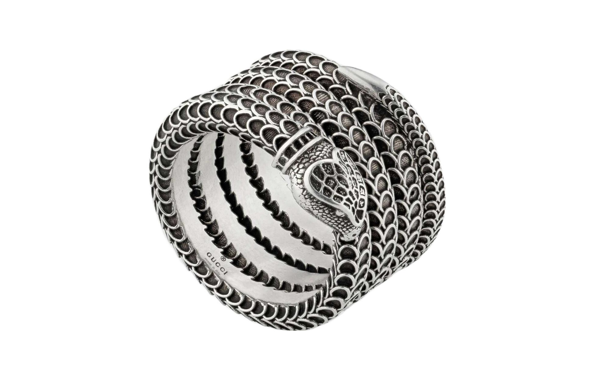 Lookbook GUCCI花園系列925純銀蛇戒指 情侶飾品 男女適用款式。 577292-J8400-0811