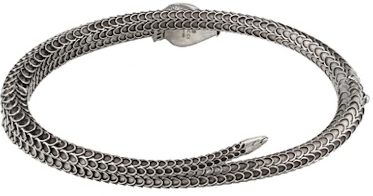 GUCCI花园系列蛇形925银情侣手链 银色 577283-J8400-0811 Lookbook GUCCI花园系列蛇形925银情侣手链 银色 577283-J8400-0811