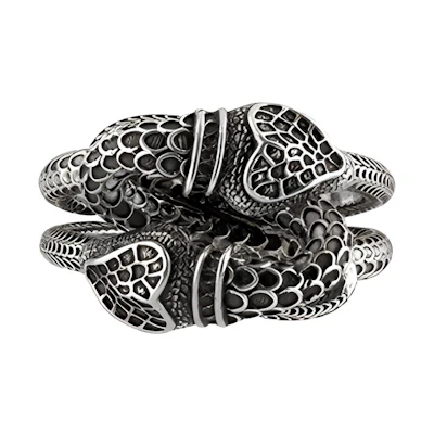 GUCCI Garden Silver Snake Ring Unisex Sterling Silver Jewelry 525177-J8400-0811