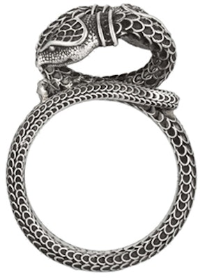 GUCCI Garden Silver Snake Ring Unisex Sterling Silver Jewelry 525177-J8400-0811 Purchase GUCCI Garden Silver Snake Ring Unisex Sterling Silver Jewelry 525177-J8400-0811