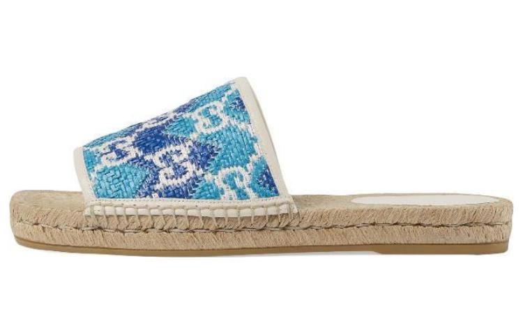 Buy Sandalias de Paja Moda Gucci GG Azul 703411-UYG10-8770