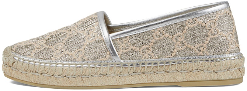 Gucci GG 'Silver Lurex Espadrille Wanita' 619960-2AW10-1090 Buy Gucci GG 'Silver Lurex Espadrille Wanita' 619960-2AW10-1090