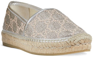 グッチ GG シルバーラメ エスパドリーユ (レディース) 619960-2AW10-1090 Lookbook グッチ GG シルバーラメ エスパドリーユ (レディース) 619960-2AW10-1090