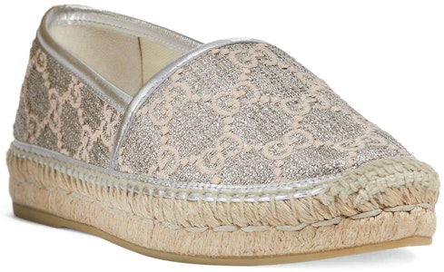 Gucci GG 'Silver Lurex Espadrille Wanita' 619960-2AW10-1090 Lookbook Gucci GG 'Silver Lurex Espadrille Wanita' 619960-2AW10-1090
