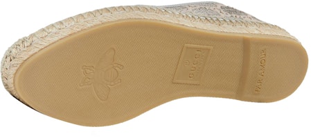 グッチ GG シルバーラメ エスパドリーユ (レディース) 619960-2AW10-1090 Details for グッチ GG シルバーラメ エスパドリーユ (レディース) 619960-2AW10-1090