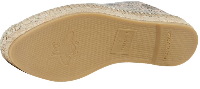 Gucci GG 'Silver Lurex Espadrille Wanita' 619960-2AW10-1090 Details for Gucci GG 'Silver Lurex Espadrille Wanita' 619960-2AW10-1090