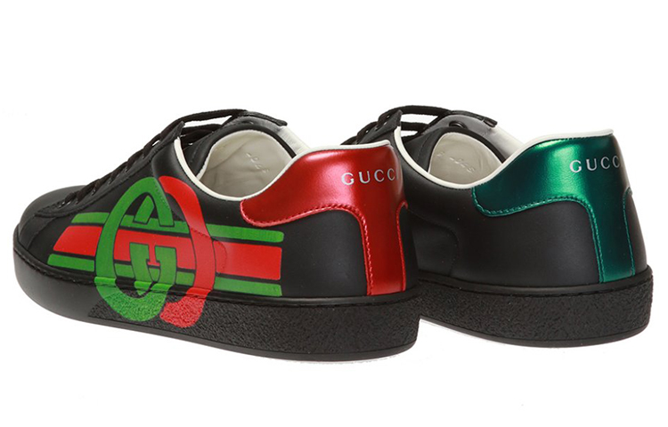 Lookbook Gucci GG Ace 'Hitam Hijau Merah' Sneakers 576136-A38V0-1064