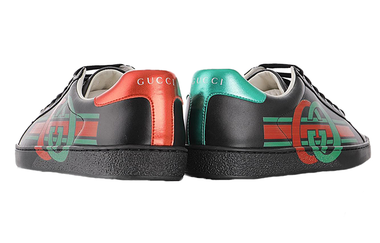 Shop Gucci GG Ace 'Hitam Hijau Merah' Sneakers 576136-A38V0-1064